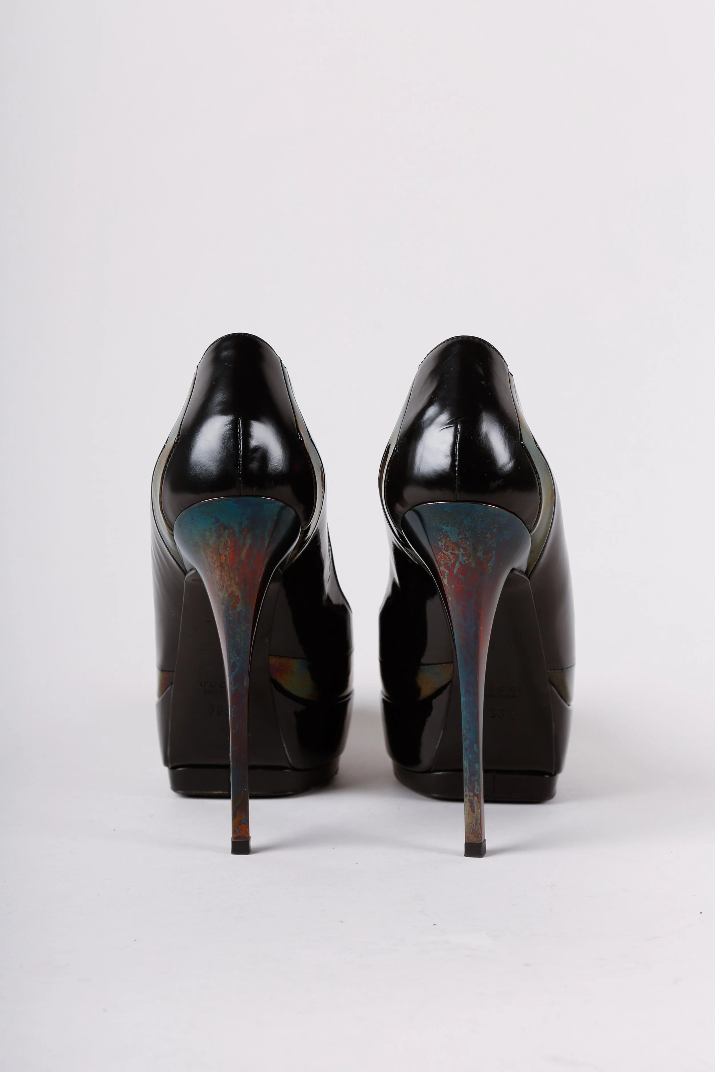 Gucci leather sales platform pump